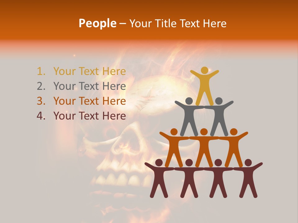 Burning Skull PowerPoint Template