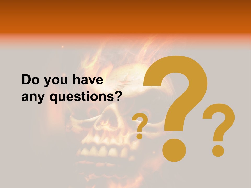 Burning Skull PowerPoint Template