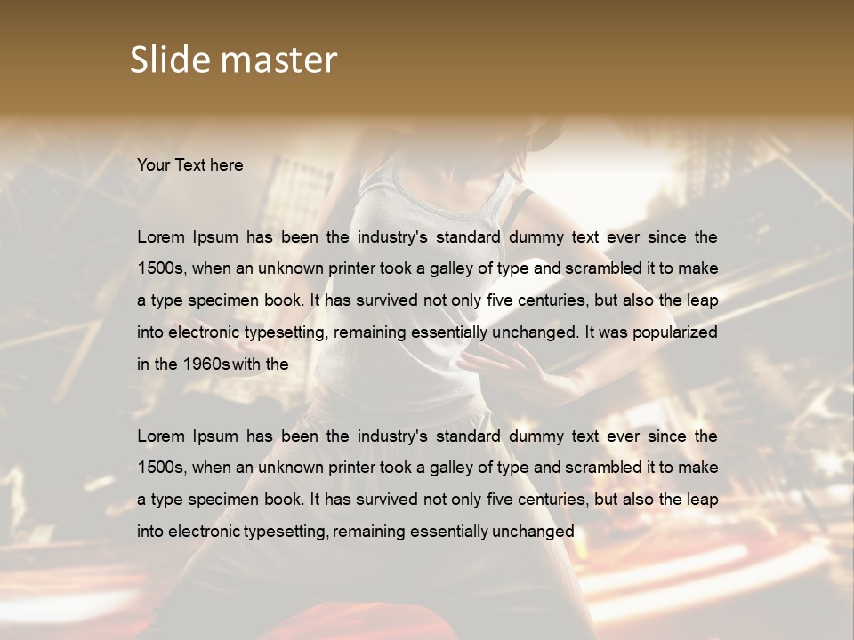 Street Dance Girl PowerPoint Template