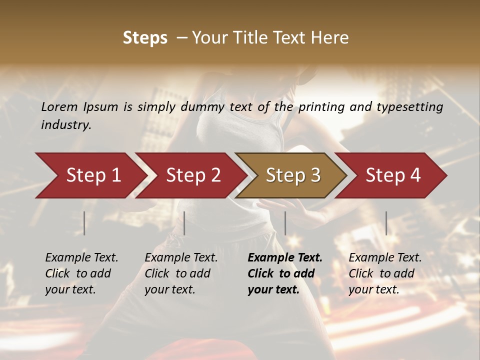 Street Dance Girl PowerPoint Template