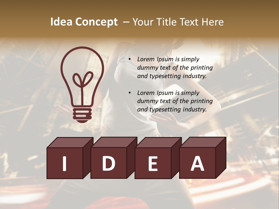 Street Dance Girl PowerPoint Template