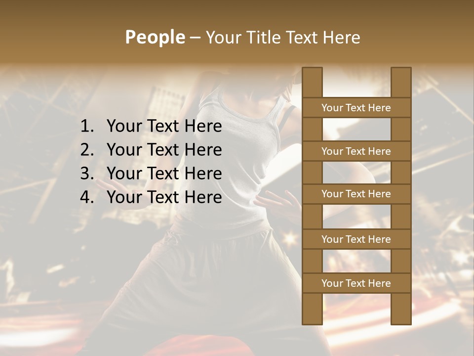 Street Dance Girl PowerPoint Template