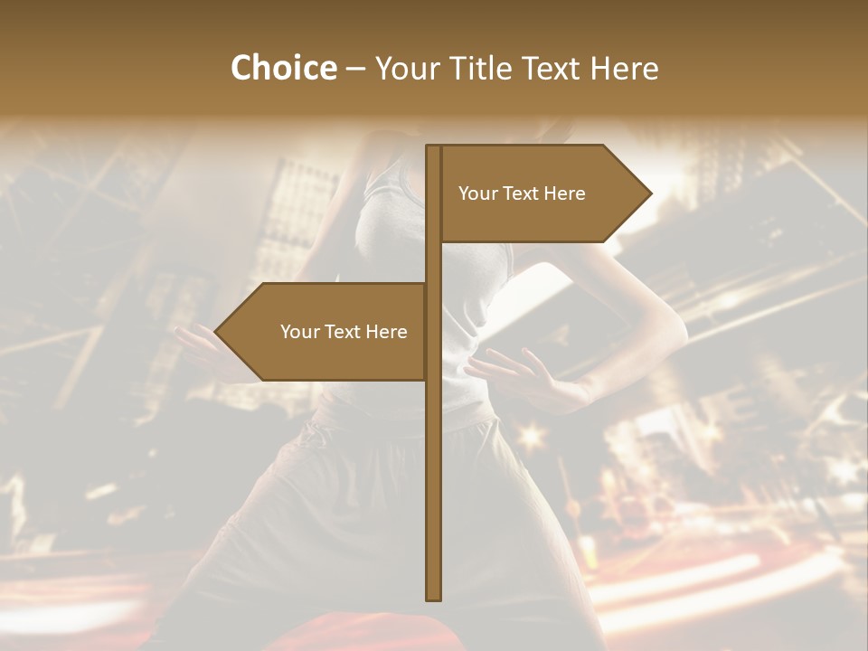 Street Dance Girl PowerPoint Template