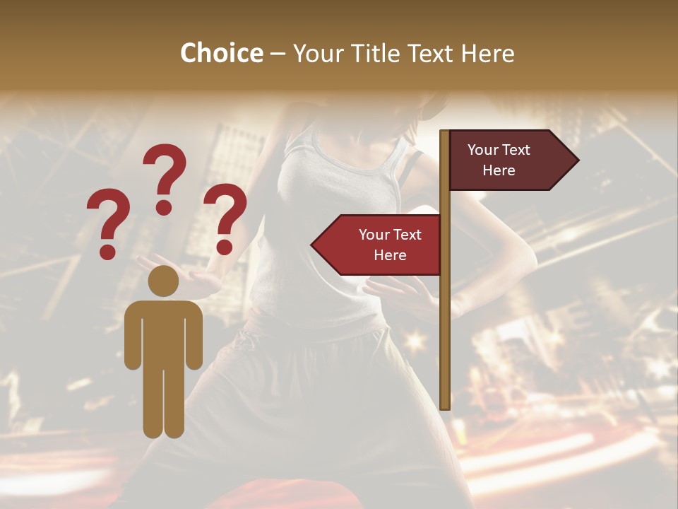 Street Dance Girl PowerPoint Template