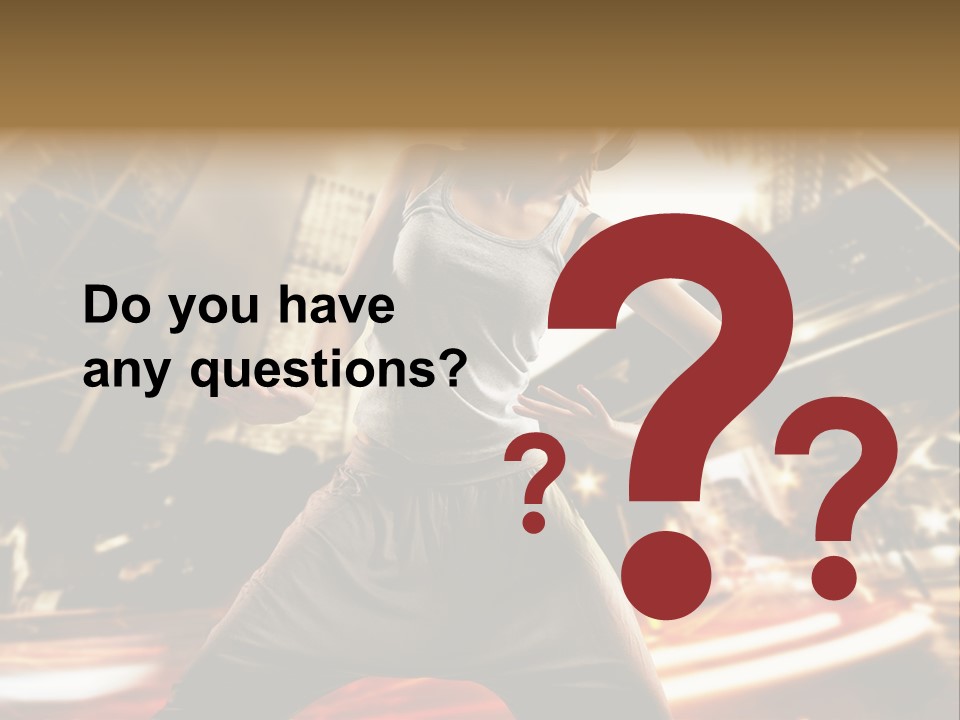 Street Dance Girl PowerPoint Template