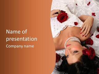 Beauty Purity Laying PowerPoint Template