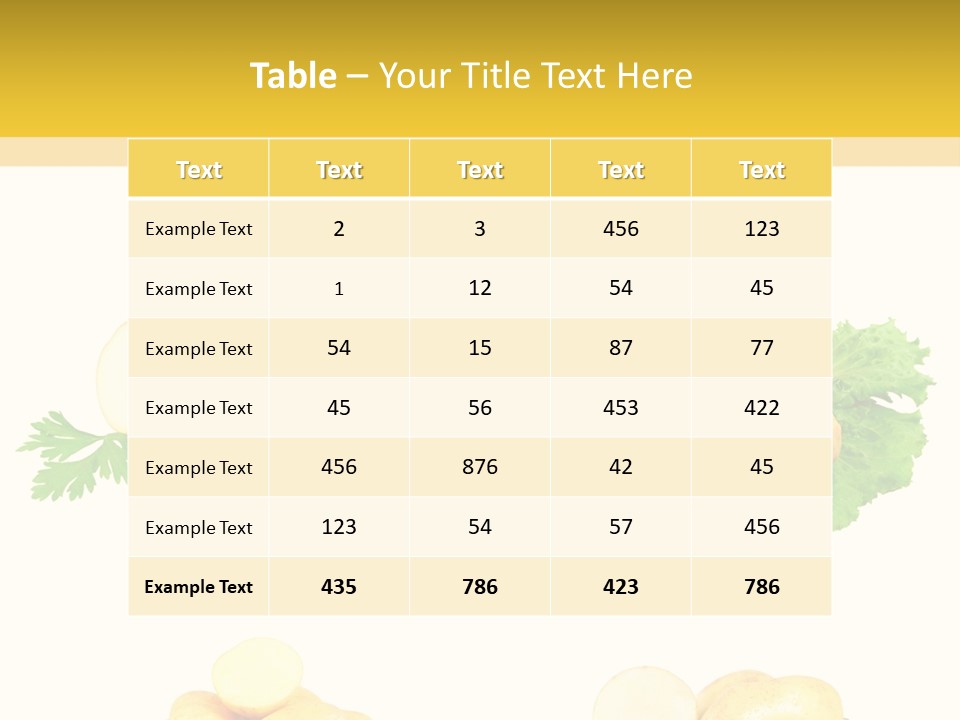Colage De Verduras PowerPoint Template