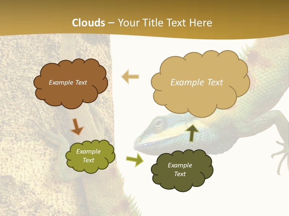 White Walking Branch PowerPoint Template