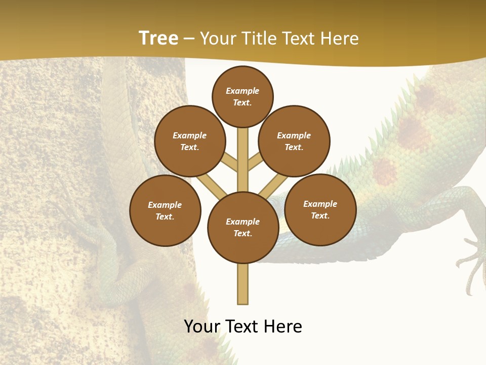 White Walking Branch PowerPoint Template