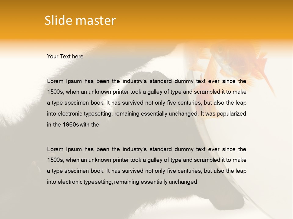 Kitten Fishbowl PowerPoint Template