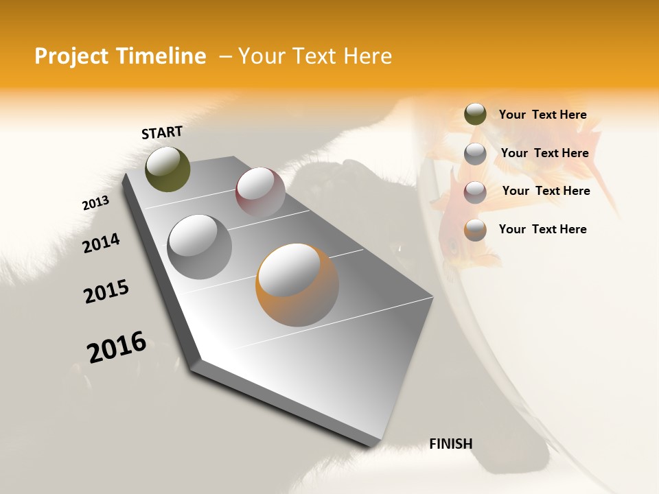 Kitten Fishbowl PowerPoint Template