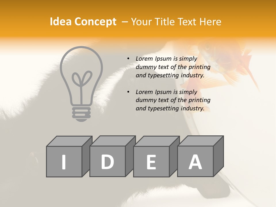 Kitten Fishbowl PowerPoint Template