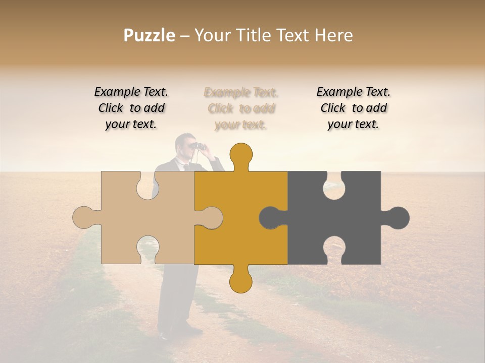 Success Young Caucasian PowerPoint Template