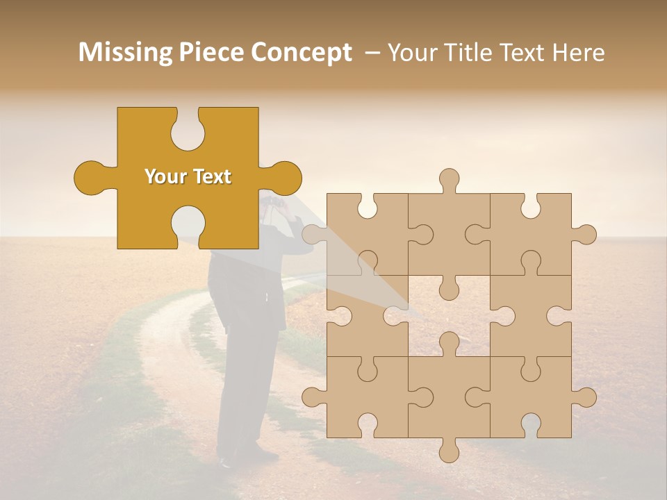 Success Young Caucasian PowerPoint Template