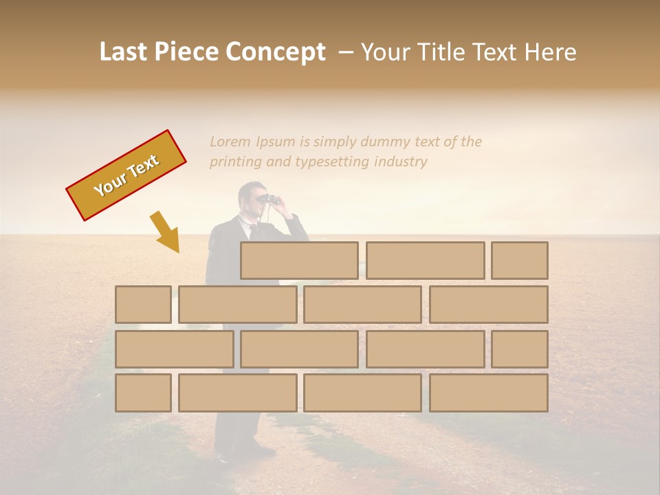 Success Young Caucasian PowerPoint Template