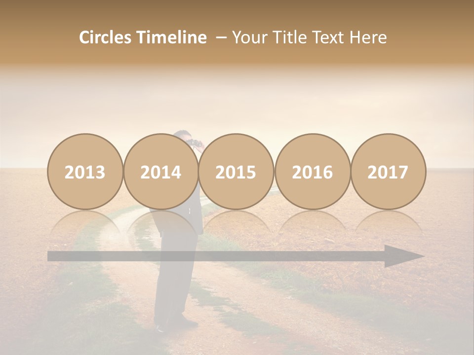 Success Young Caucasian PowerPoint Template