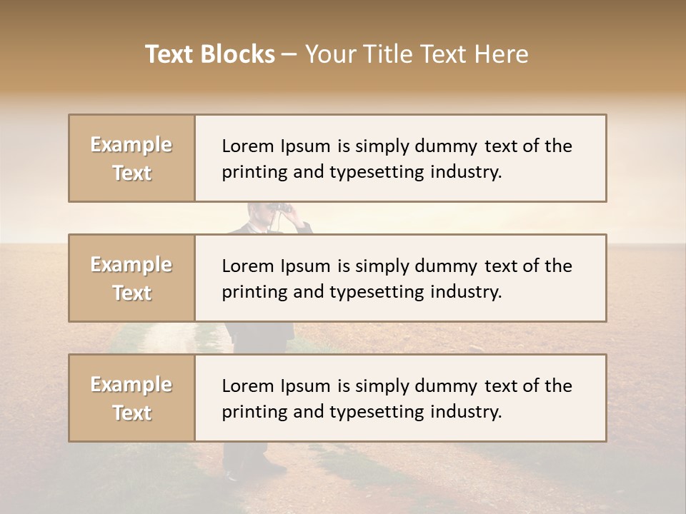 Success Young Caucasian PowerPoint Template