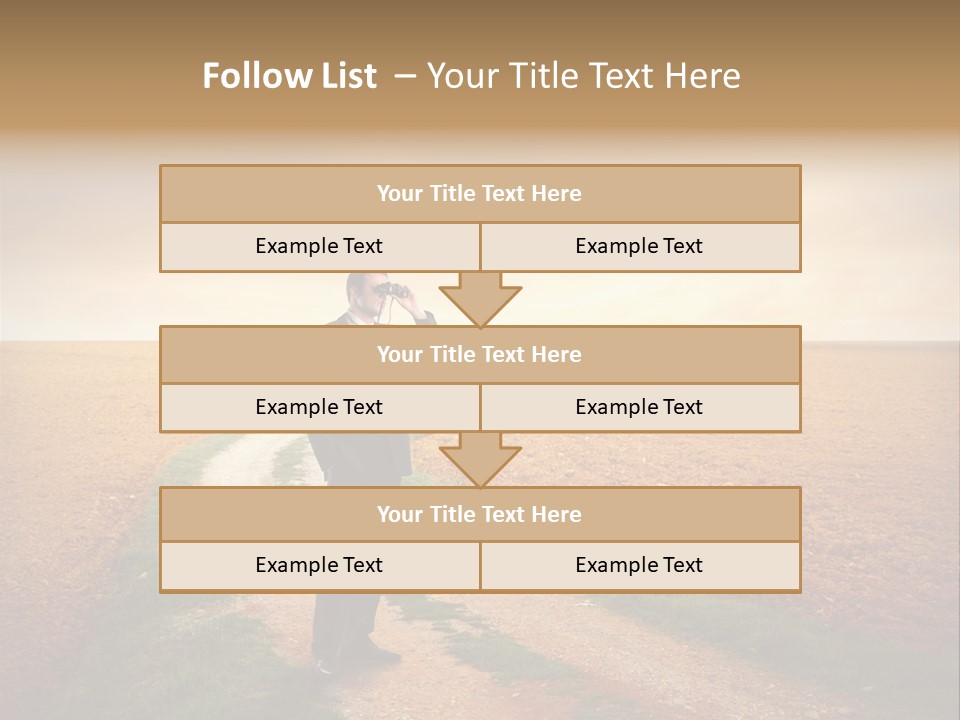 Success Young Caucasian PowerPoint Template