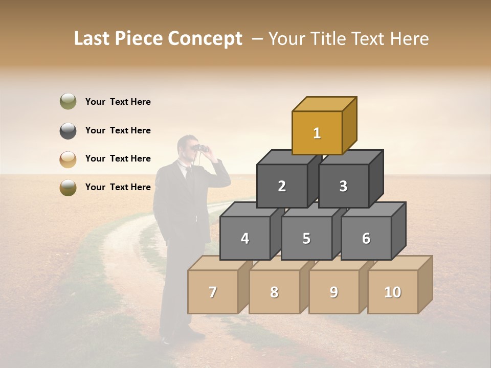 Success Young Caucasian PowerPoint Template