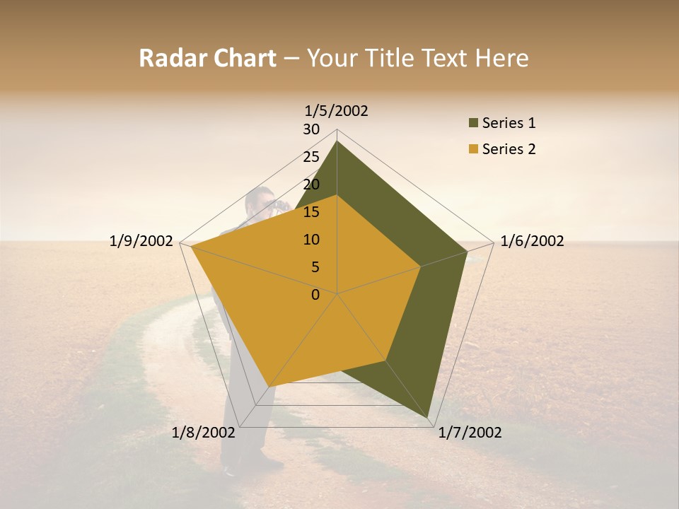 Success Young Caucasian PowerPoint Template