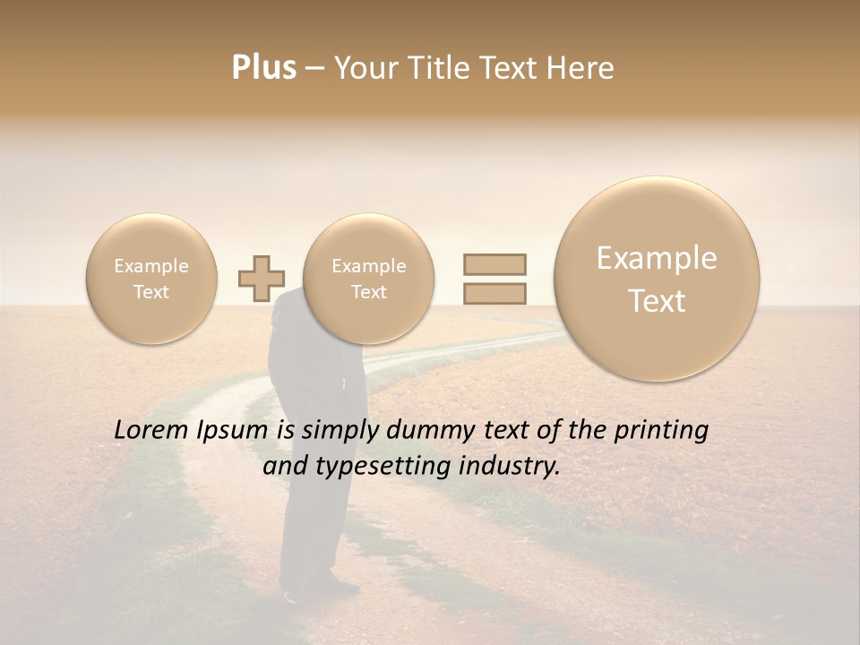 Success Young Caucasian PowerPoint Template