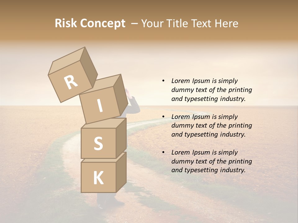 Success Young Caucasian PowerPoint Template