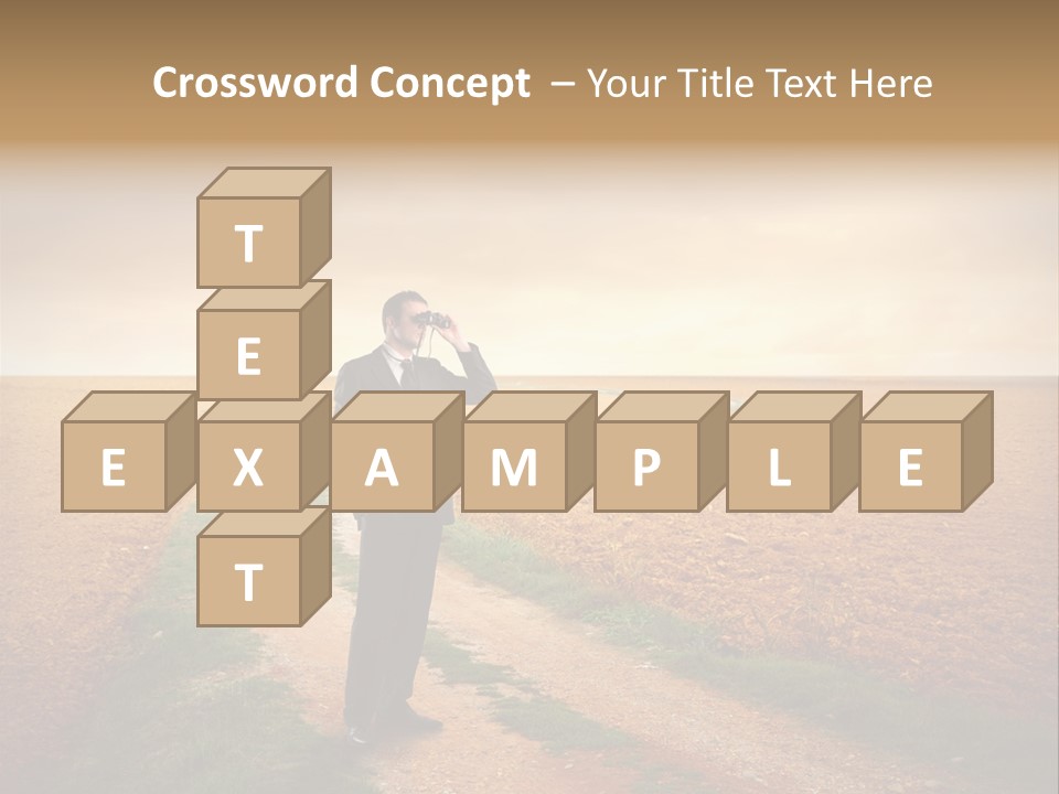 Success Young Caucasian PowerPoint Template