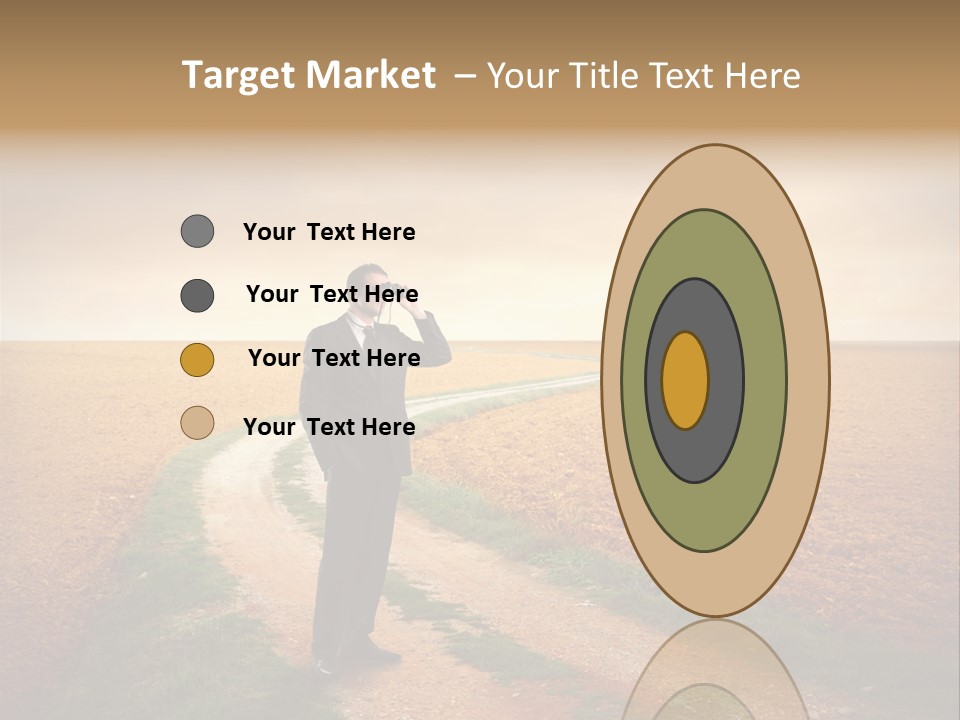 Success Young Caucasian PowerPoint Template