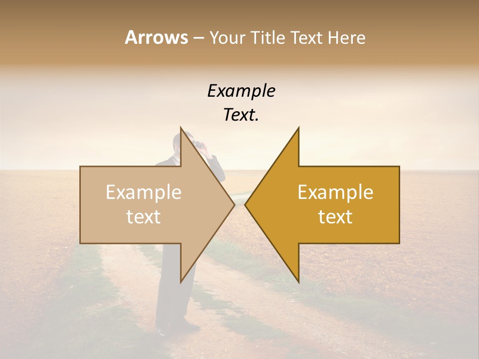 Success Young Caucasian PowerPoint Template