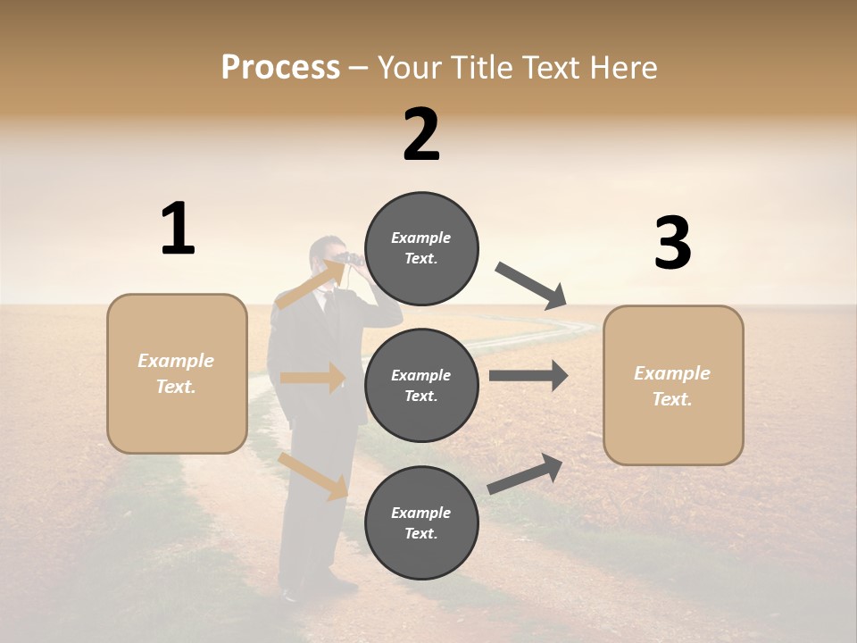 Success Young Caucasian PowerPoint Template