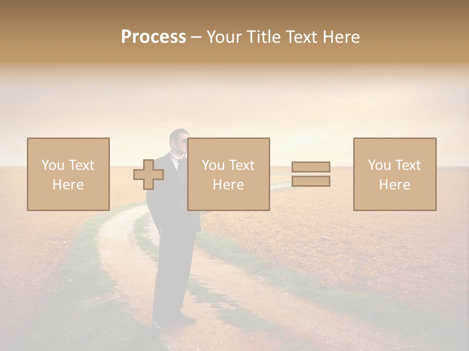 Success Young Caucasian PowerPoint Template
