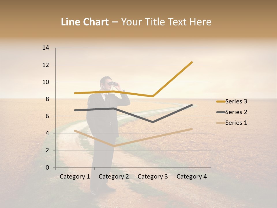 Success Young Caucasian PowerPoint Template