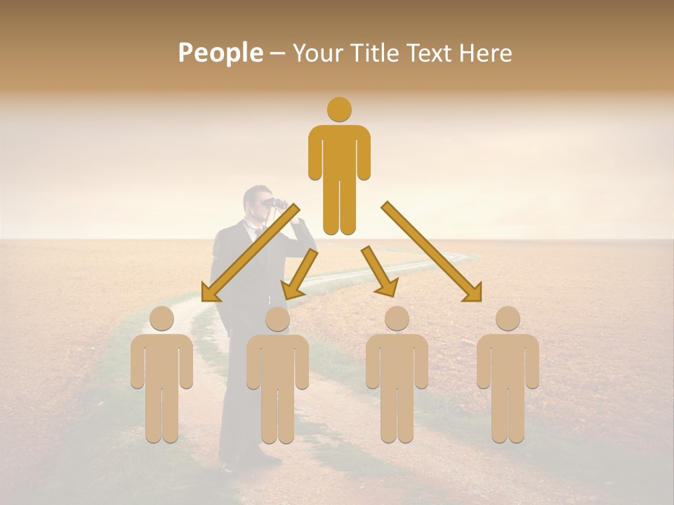 Success Young Caucasian PowerPoint Template