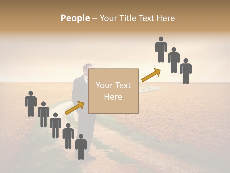 Success Young Caucasian PowerPoint Template