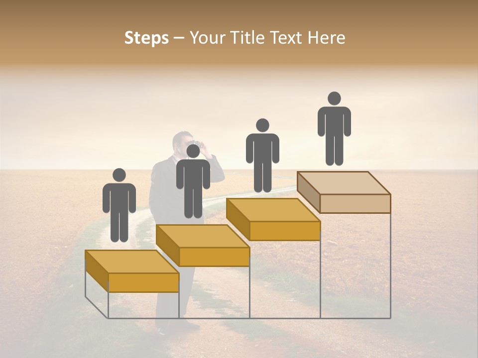 Success Young Caucasian PowerPoint Template