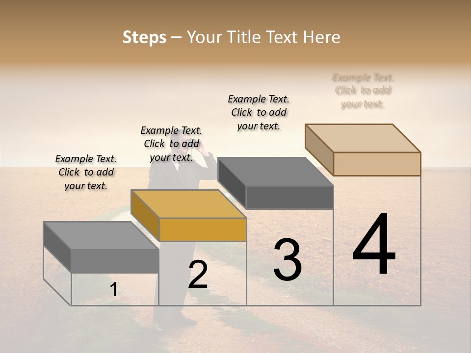 Success Young Caucasian PowerPoint Template