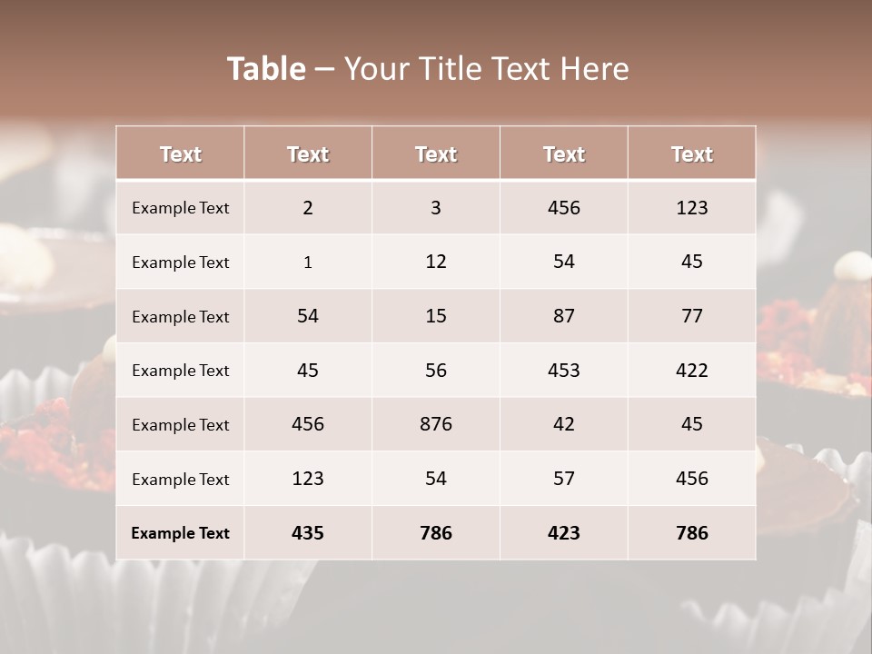 Sweets And Chocolate PowerPoint Template