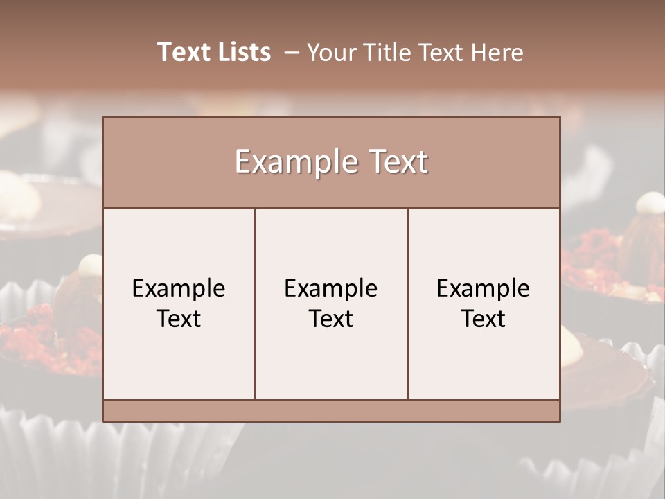 Sweets And Chocolate PowerPoint Template