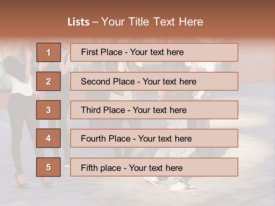 Model Lifestyle Teenager PowerPoint Template