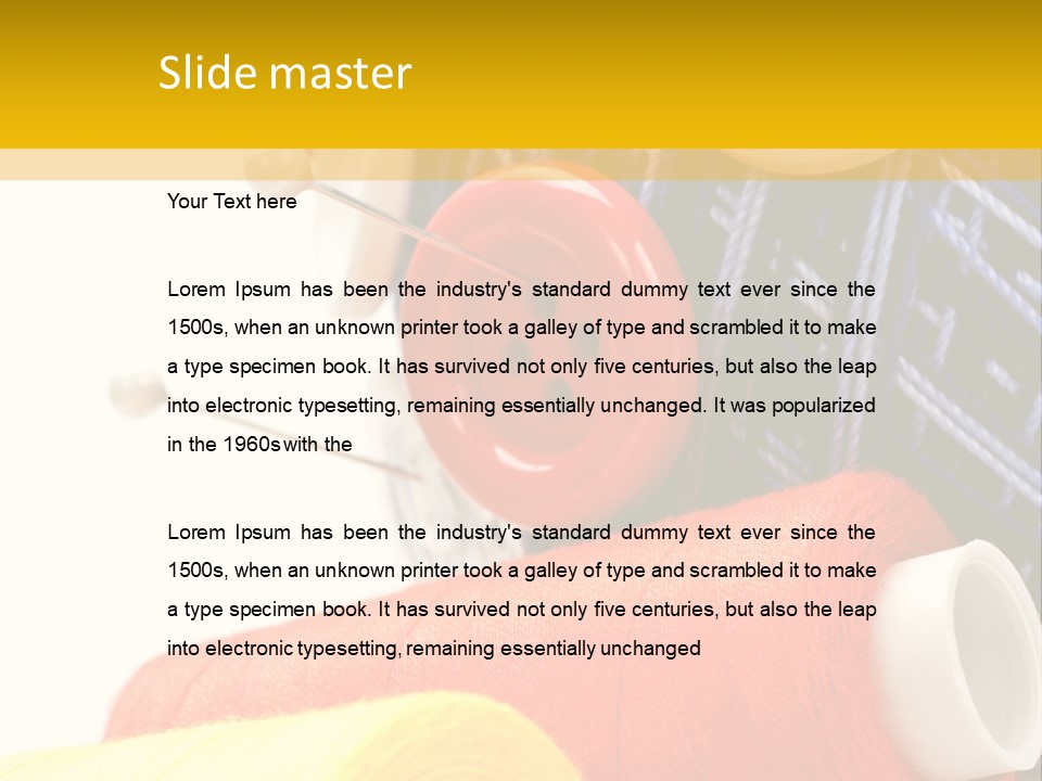 Design Hobby Clothes PowerPoint Template