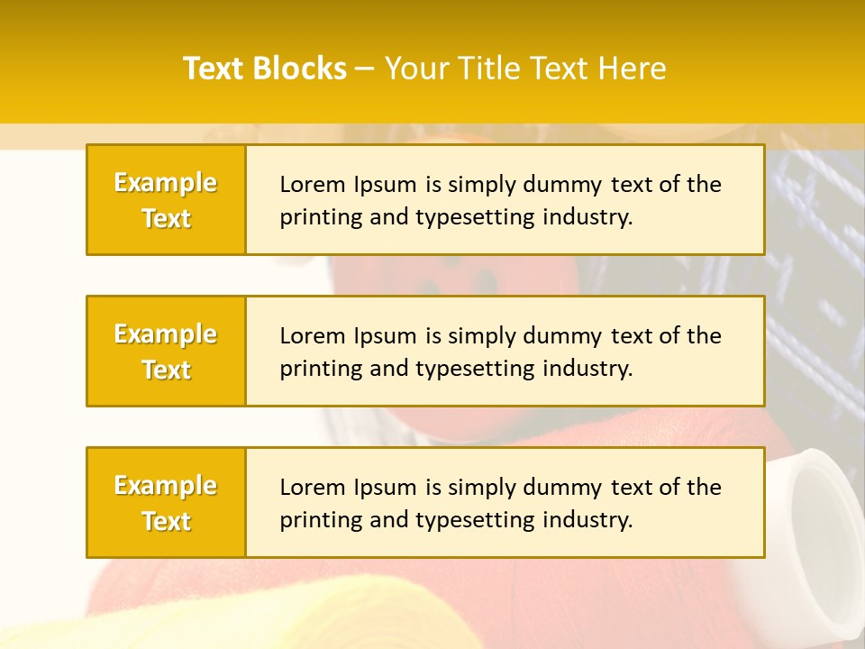 Design Hobby Clothes PowerPoint Template