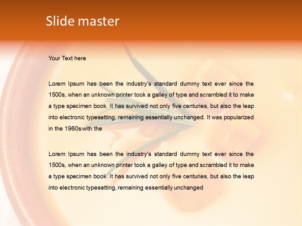 Soup Bowl Vegetables PowerPoint Template