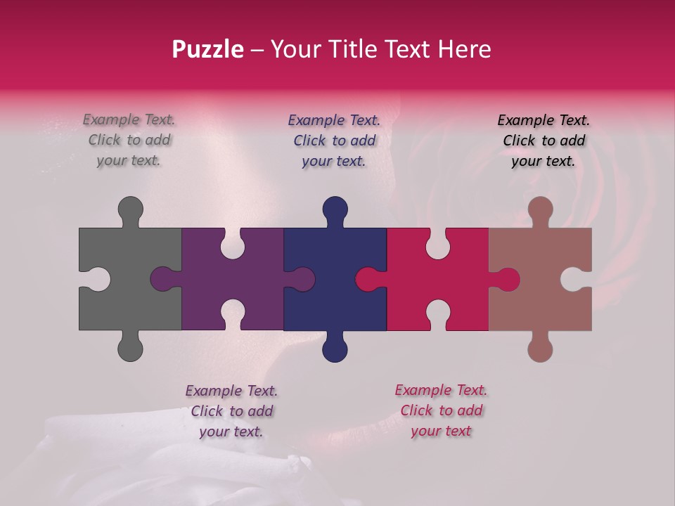 Roses And Woman PowerPoint Template