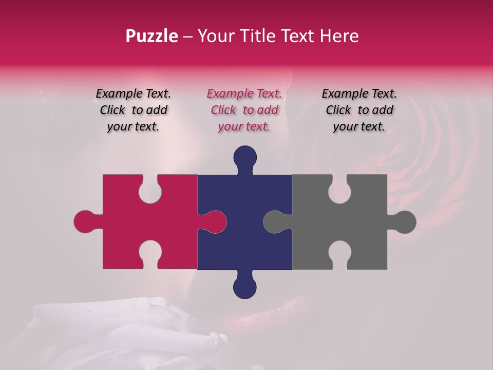 Roses And Woman PowerPoint Template