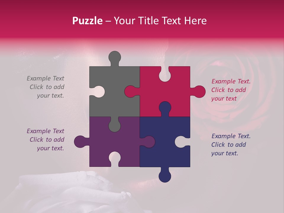 Roses And Woman PowerPoint Template