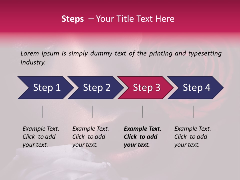Roses And Woman PowerPoint Template