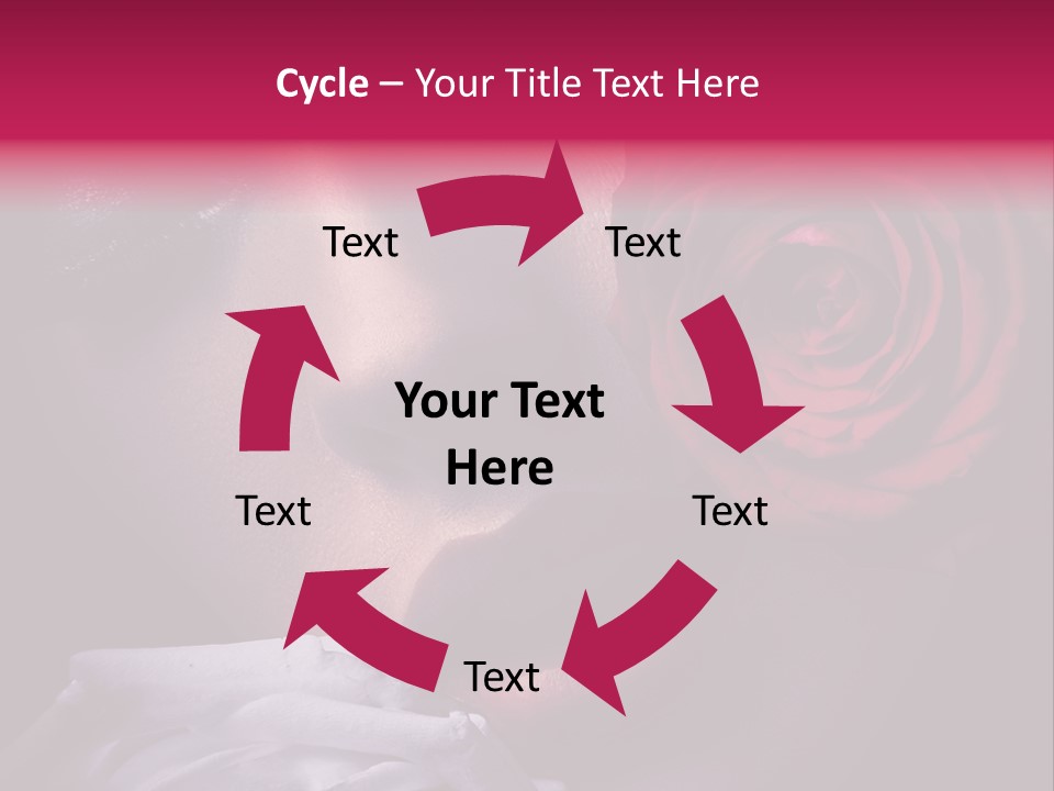Roses And Woman PowerPoint Template