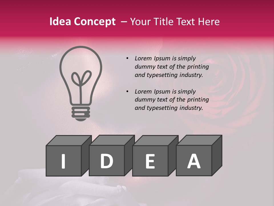 Roses And Woman PowerPoint Template
