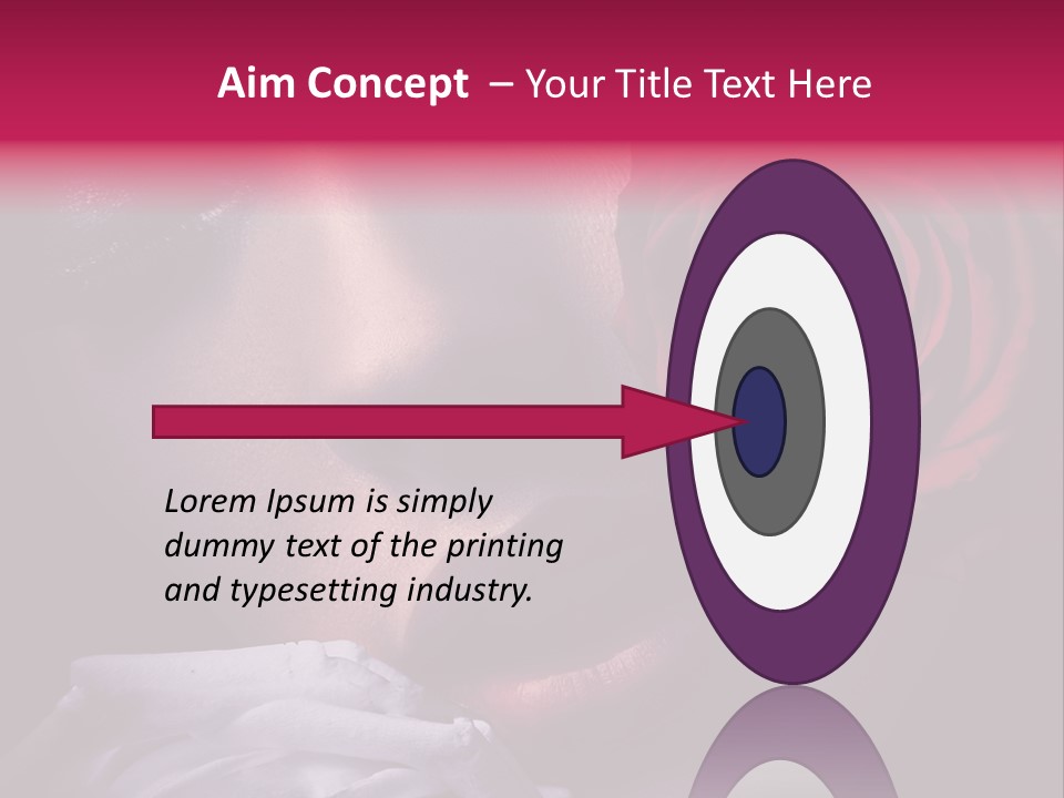 Roses And Woman PowerPoint Template