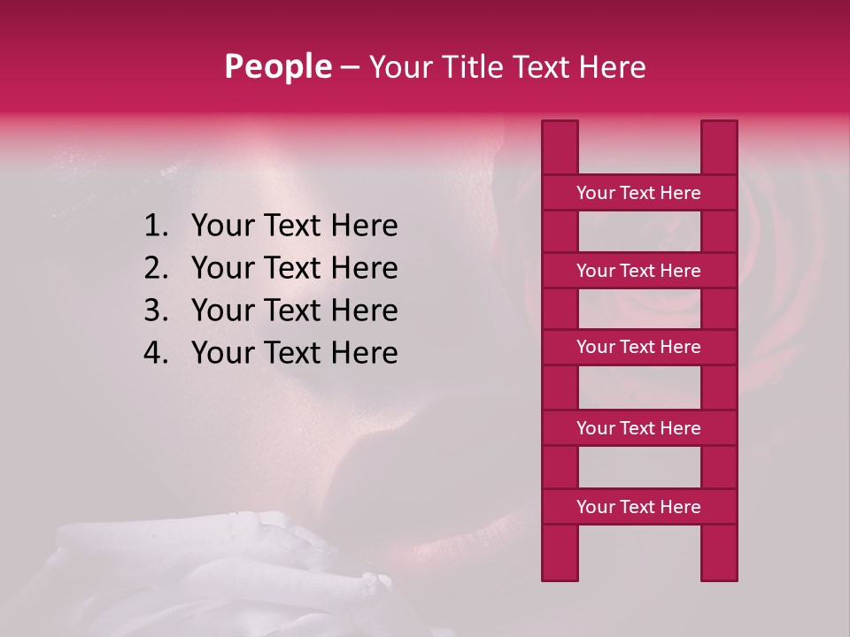 Roses And Woman PowerPoint Template